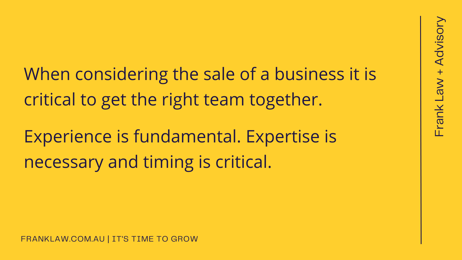 Demystifying the Business Sales Process Step 3 Appoint your advisors
